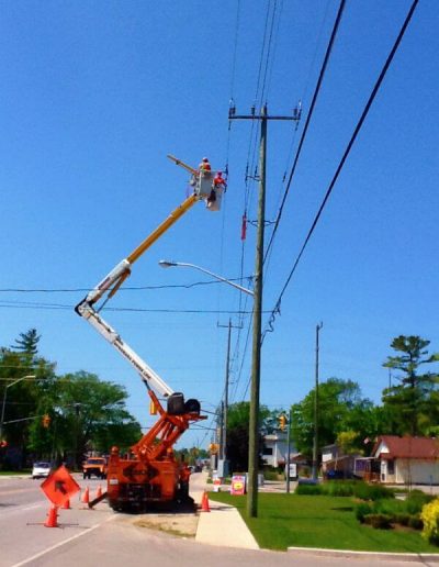 McNamara Powerline Construction Fixing Power Lines